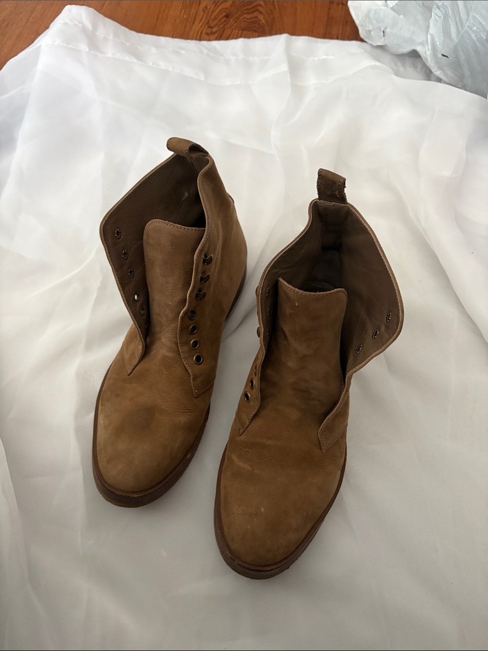 Jenni Kayne Tan Lace-Up Women's Boots
